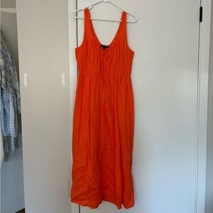 J. Crew Vibrant Orange Maxi Dress